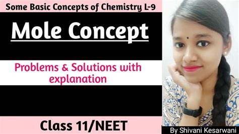 Mole Concept Problems And Solutions Based On Mole Concept Some Basic Concepts Of Chemistry