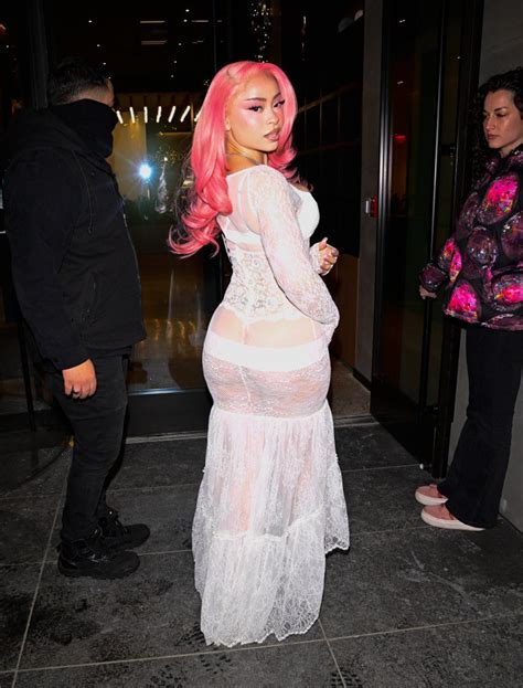 Ice Spice Shows Off Her Bikini Bottom In See Through Lace Dress At SpongeBob Movie Screening