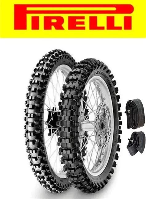 PIRELLI MX32 SCORPION 80 100 21 100 90 19 TIRE SET TUBES MID SOFT