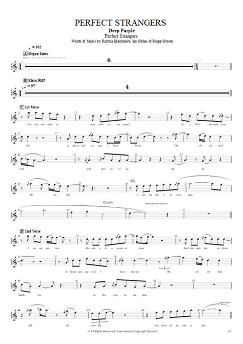 Perfect Strangers Tab by Deep Purple (Guitar Pro) - Full Score | mySongBook