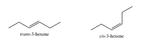 trans-3-Hexene and cis-3-hexene differ in one of the followi | Quizlet