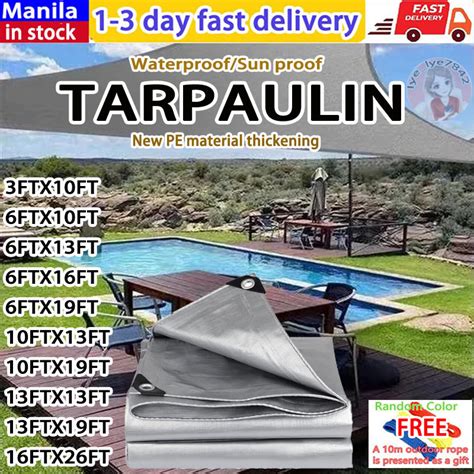 Trapal Waterproof Makapal Trapal Lona 16FTx16FT Sunscreen Two Sided