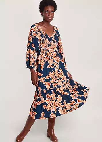 Fora Floral Midi Dress By Monsoon Look Again