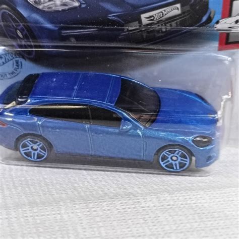 Hot Wheels Porsche Panamera Turbo S E Hybrid Sport Turismo Blue Miniature Car Model Gift Item