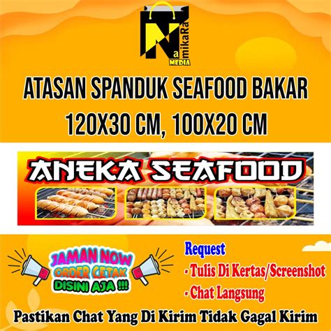 Spanduk Banner Atasan Aneka Sosis Bakar Dan Seafood Bakar Terbaru