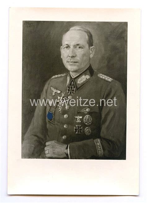 Wehrmacht Foto Generalmajor Und Ritterkreuztr Ger Mit Rmelband