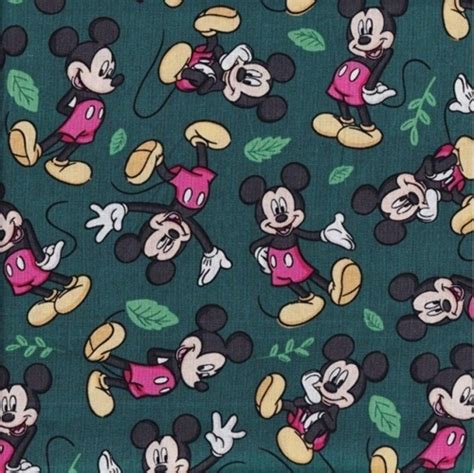 Cotton Fabric - Character Fabric - Disney Mickey Mouse Traditional Fall ...