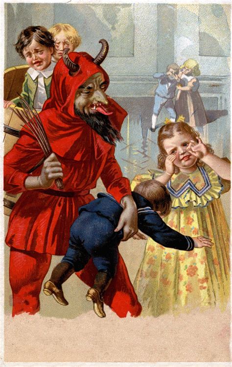 Greetings From Krampus Gorgeous Old Postcards Of Santa S Demonic