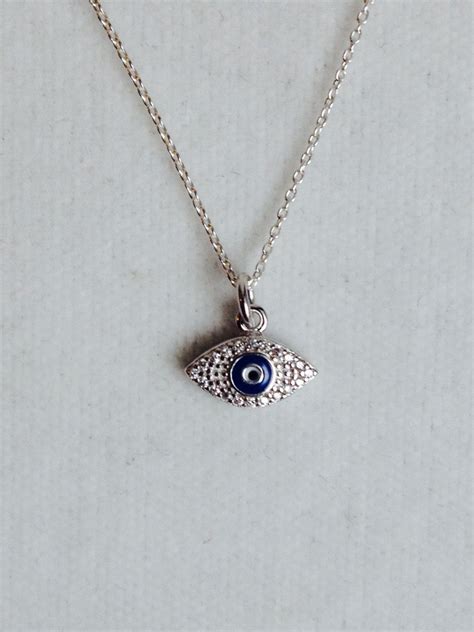 Sterling Silver Evil Eye Pendant Evil Eye Pendant Eye Jewelry Evil