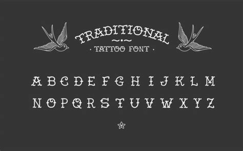 Traditional Tattoo Font Names