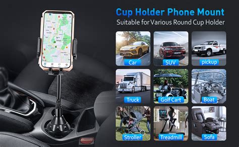 Topgo Cup Holder Phone Holder Upgraded Adjustable Gooseneck Firmly