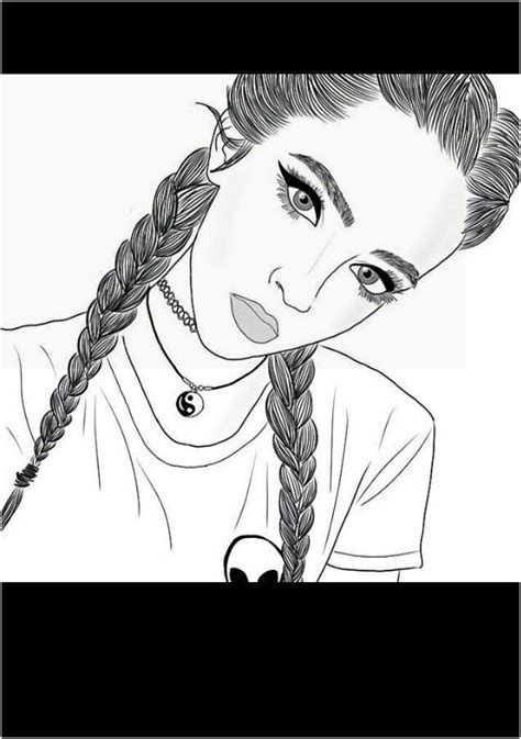 Dessin A Imprimer Fille Swag Fille Swagg Joliment Cheveux Dessin