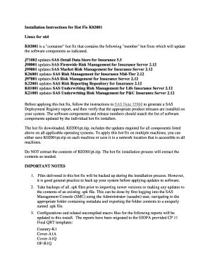 Fillable Online Installation Instructions For Hot Fix K Linux For