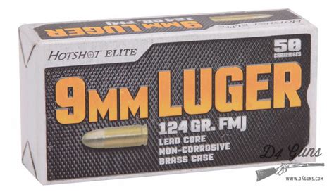 Century Arms Hotshot Elite 9mm Luger 124gr FMJ 50 Rounds 076683052476