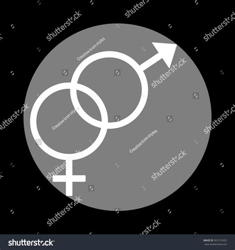 Sex Symbol Sign White Icon Gray Stock Vector Royalty Free 561519325 Shutterstock
