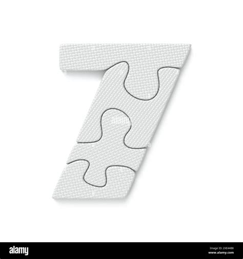 white jigsaw puzzle font number    stock photo alamy