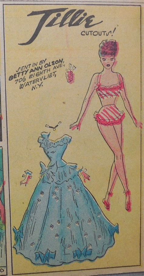 Tillie The Toiler Sunday Page With Uncut Paper Doll From 5 29 1949