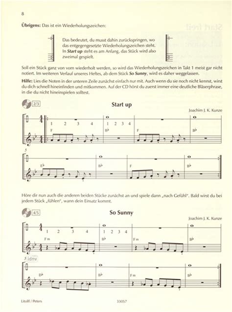 Start Frei Einfach Trompete Lernen Notation In C Ku