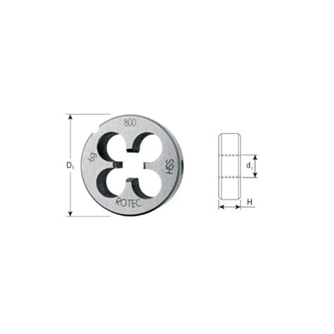 Rotec HSS Ronde Snijplaat DIN 223 Metrisch M2 5 Kopen