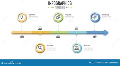 Gantt Chart Timeline Infographic For Business Presentation Stock Vector