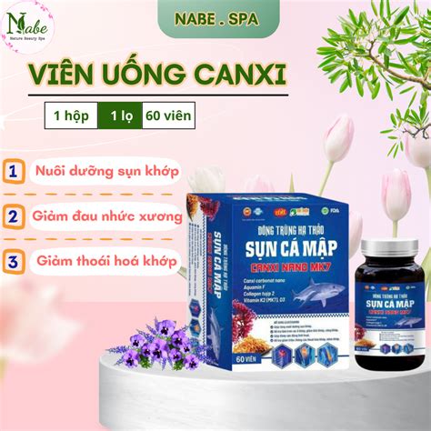 Viên Uống Đông Trùng Hạ Thảo Sụn Cá Mập Canxi Nano MK7 - Bổ Sung ...