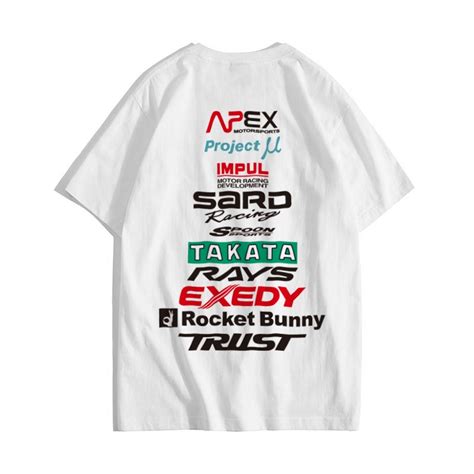 Attitude Modified T Shirt Hot Rod Brand Japanese Car Culture Cotton Crewneck Hellaflush Short