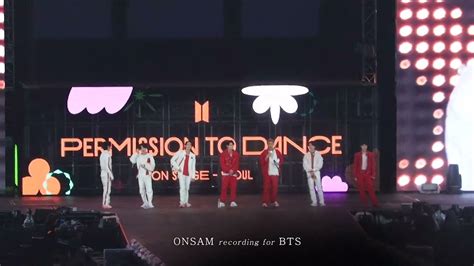 4K 220313 방탄소년단 PTD ON STAGE SEOUL 서울콘 첫 멘트 타임 호비 어깨 휴지주머니 BTS