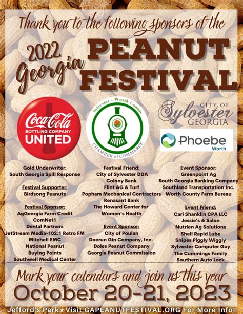 Sponsor Info Ga Peanut Festival