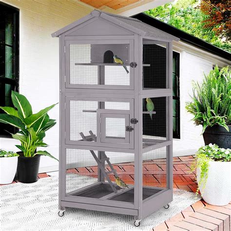 Buy Large Wooden Bird Cage Outdoor Parakeet Aviary Indoor Parrot Cage