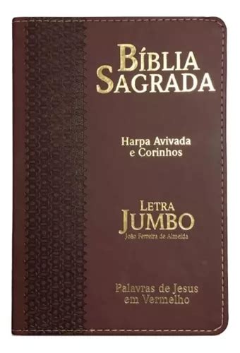 B Blia Sagrada Arc Harpa Letra Extra Gigante Jumbo Capa Luxo Mercadolivre