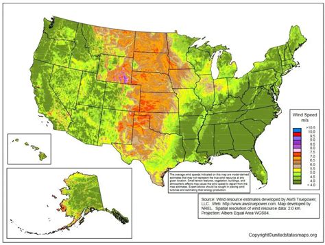 US Wind Map | Printable Wind Map of United States