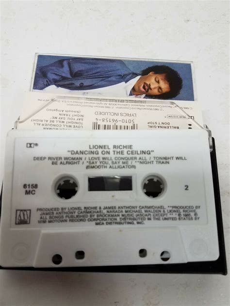 Lionel Richie Dancing On The Ceiling Cassette Tape Vg Mc