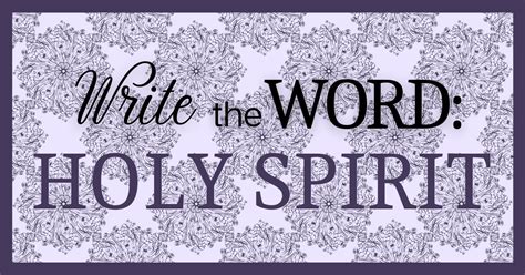 Write The Word Holy Spirit Cross My Heart Ministrycross My Heart