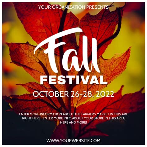 Fall Festival Instagram Flyer 115 Template Postermywall