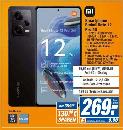 Smartphone Redmi Note 12 Pro 5g Angebot Bei HEM Expert 1Prospekte De