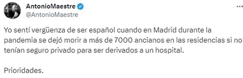 La respuesta viral del periodista Antonio Maestre al siento vergüenza