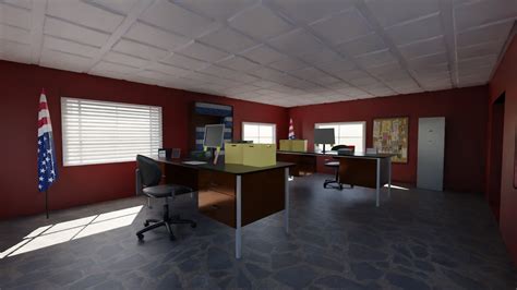 3D Police Station Interior Model - TurboSquid 2158030