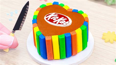 Rainbow Kitkat Cake Tasty Miniature Kitkat Chocolate Cake Making