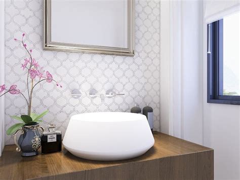 White Thassos And Bianco Carrara Marble Waterjet Mosaic Tile In