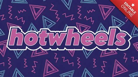 Hotwheels Fonte Retrô Nostálgica Dos Anos 90 Gerador de efeitos de