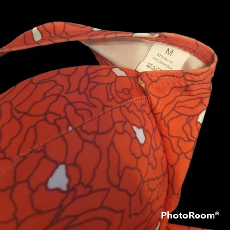 Lilyshop Swim Nwt Red Floral Push Up Bikini Sz M Poshmark