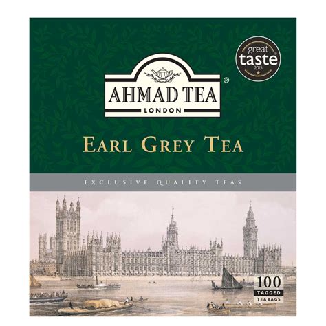 Ahmad Tea Earl Grey Tea (100 Teabags - Tagged)