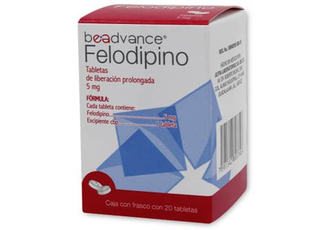 Compra Felodipino 5 Mg Con 20 Tabletas En Prixz