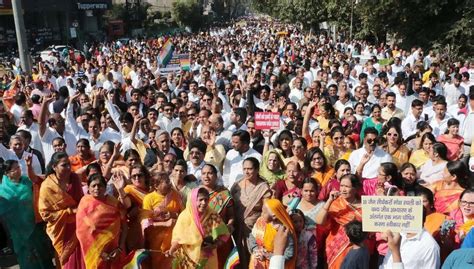 Jain Community Protests Against Governments Decision To Declare Sammed