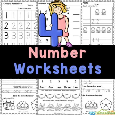 Numbers 1-5 Tracing Worksheets - Worksheets Library