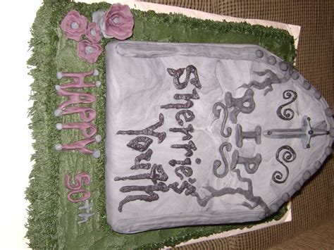 Over The Hill Tombstone Cake — Over The Hill Over The Hill Tombstone