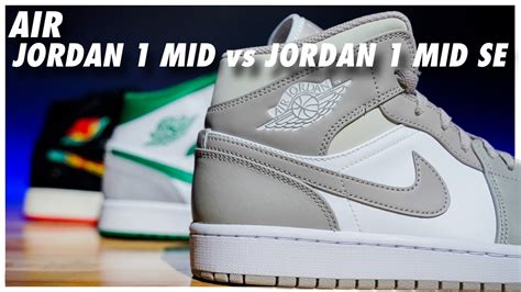 Air Jordan 1 Mid Vs Air Jordan 1 Mid SE YouTube