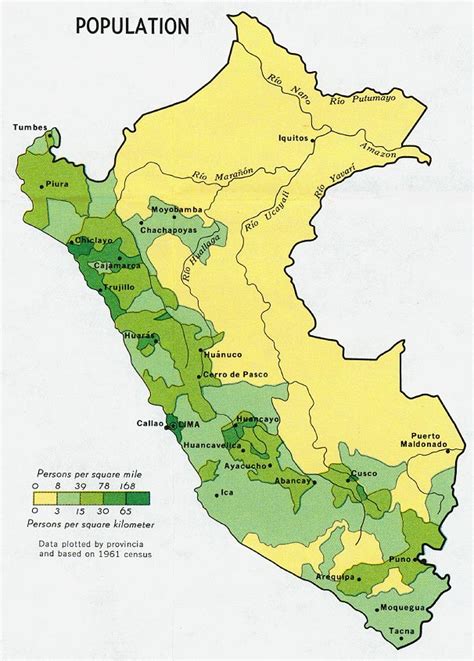 Peru Population Map