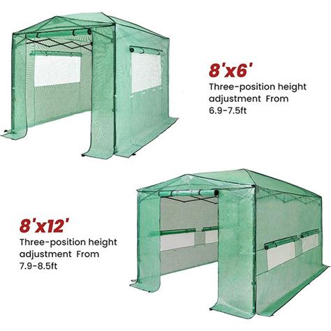 OUTFINE 8 X12 Portable Walk In Greenhouse Instant Pop Up Greenhouse