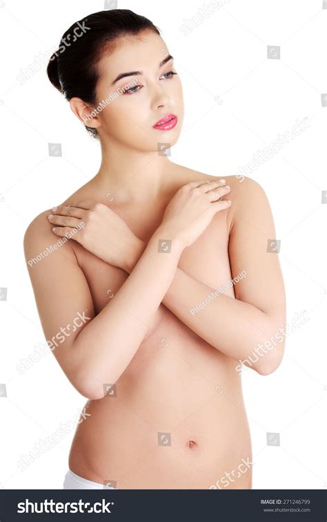Sensual Portrait Nude Woman Arms Crossed Stock Photo Shutterstock